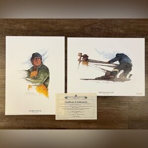 1990‎ Ben Richmond Storm Watch & The Net Hauler Limited Edition Lithograph Sign